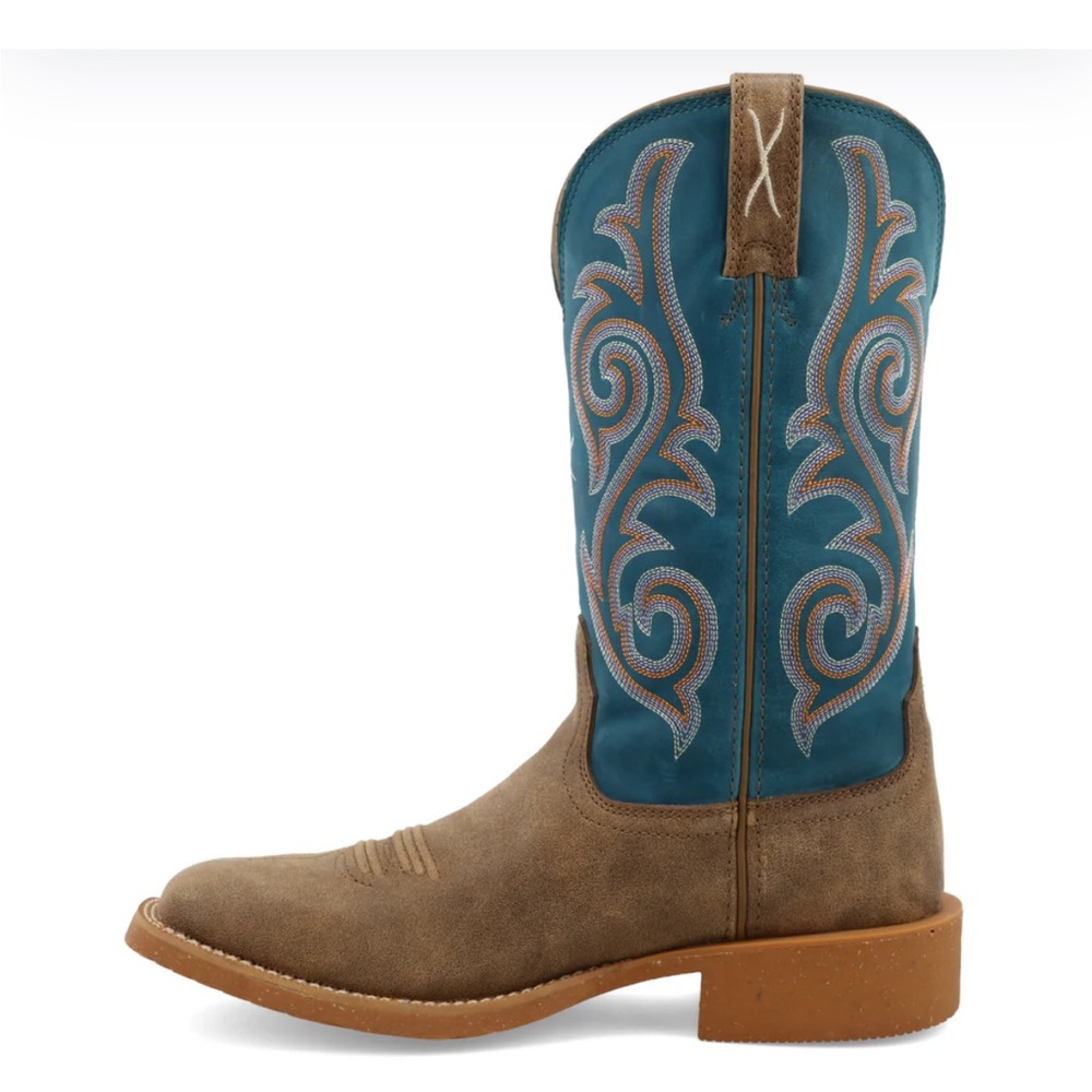 Twisted X Cowboy Ranch Brown and Blue Western Boots Women’s 10